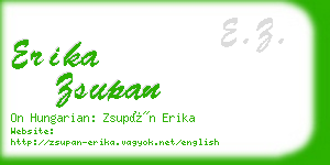 erika zsupan business card